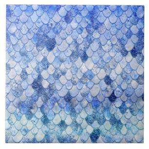 Wonky fjäll för sjöjungfru för glitter för kakelplatta