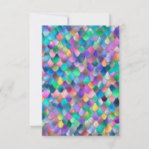 Wonky Rainbow Glitter Metall Sjöjungfru Scales