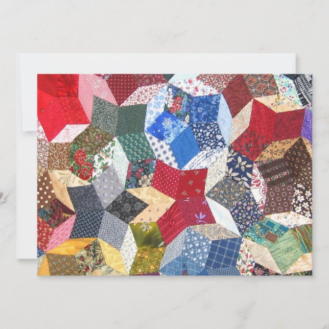 Wonky Star Quilt Inbjudningar (Framsida)