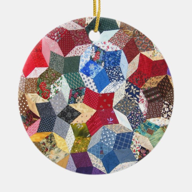 Wonky stjärnatäcke julgransprydnad keramik (Framsidan)