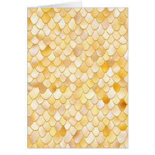 Wonky Watercolor Guld Glitter Metall Sjöjungfru Sc Hälsningskort