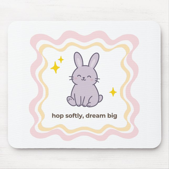 Wonky Zoo Bunny Mousepad Musmatta (Framsidan)