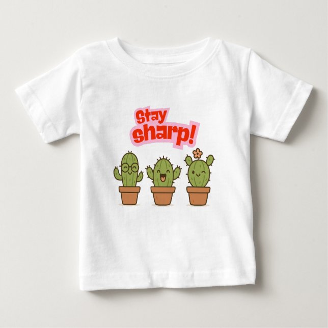 Wonky Zoo Cacti Småbarn T-Shirt (Framsida)