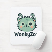 Wonky Zoo Cat Mousepad | Tillbehör till den funkti