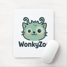 Wonky Zoo Cat Mousepad | Tillbehör till den funkti Musmatta