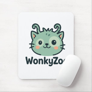 Wonky Zoo Cat Mousepad Tillbehör till den funkti Musmatta
