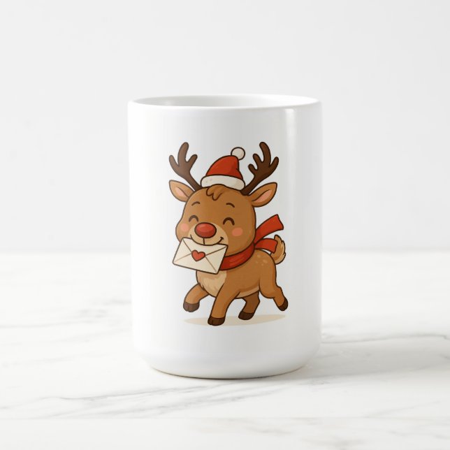 Wonky Zoo Christmas Mug - Cute Reindeer Kaffemugg (Center)