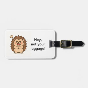 Wonky Zoo Moody Hedgehog Luggage Tag Bagagebricka