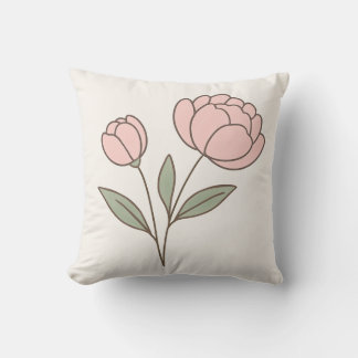 Wonky Zoo Peonies Dekorativ kudde