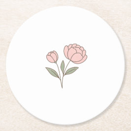 Wonky Zoo Peonies Papper Underlägg