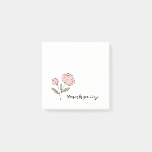 Wonky Zoo Peonies Post-it Notes Block (Framsida)