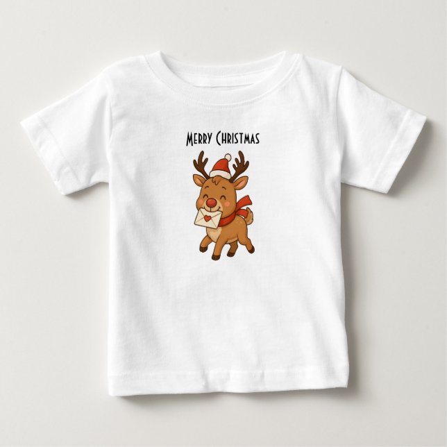 Wonky Zoo Toddler T-Shirt – Cute Reindeer (Framsida)