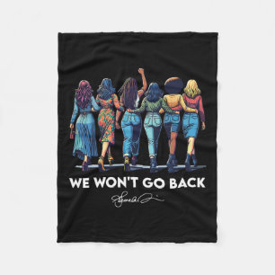 Won't Go Back Harris W 2024 Kamala Harris Fleecefilt