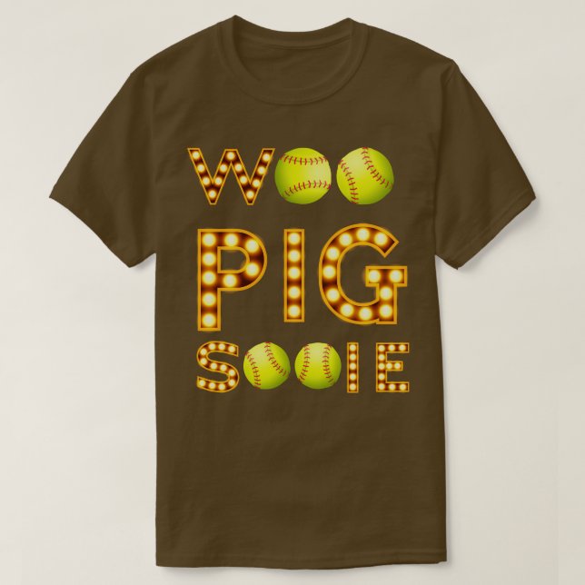 WOO GRIS SOFTBALL BIG LJUS T SHIRT (Design framsida)