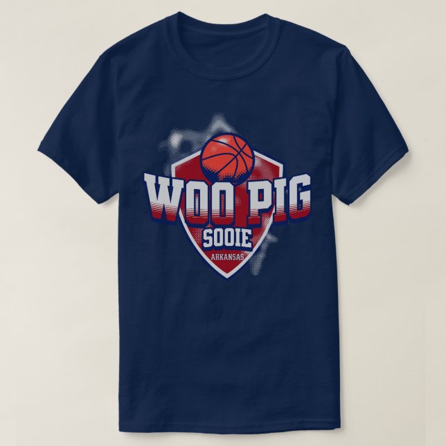Woo Gris Sooie Arkansas Basketball T Shirt (Design framsida)