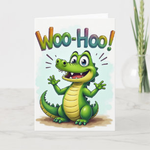 Woo Hoo Födelsedagsfödelsedagskort för varelse Kort