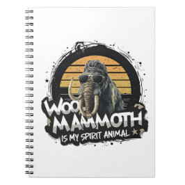 Woo Mammoth Is My Spirit Animal Art Anteckningsbok