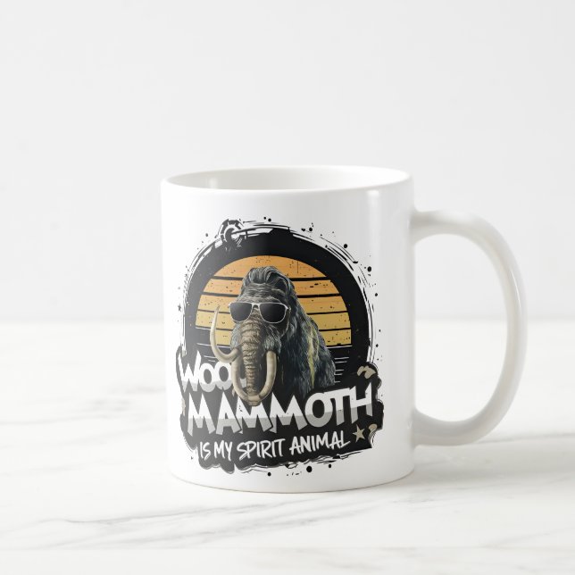 Woo Mammoth Is My Spirit Animal Art Kaffemugg (Höger)