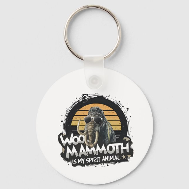 Woo Mammoth Is My Spirit Animal Art Nyckelring (Framsida)