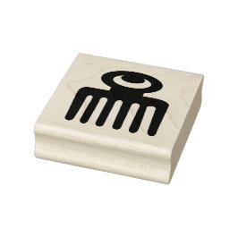 Wood Adinkra Art Frimärke - Womans Beauty + Patien Stämpel