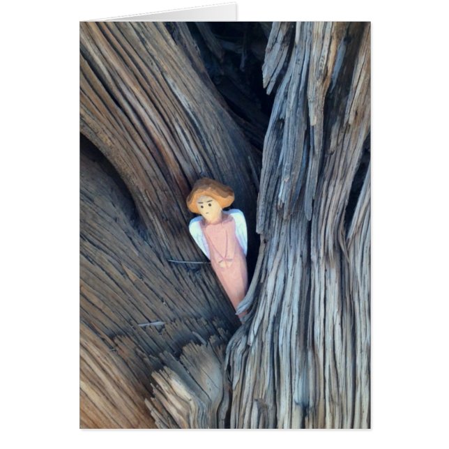 Wood Angel Hälsningskort (Framsidan)