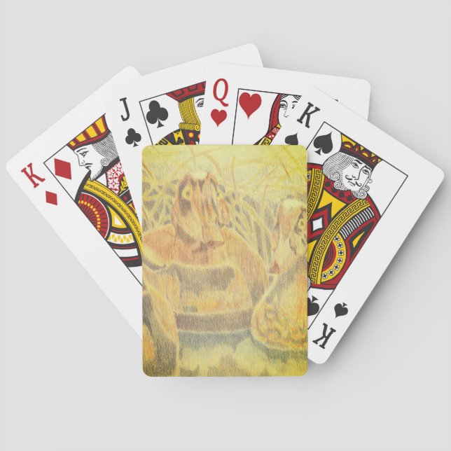 Wood Anka Decoys på Vatten Casinokort (Baksidan)