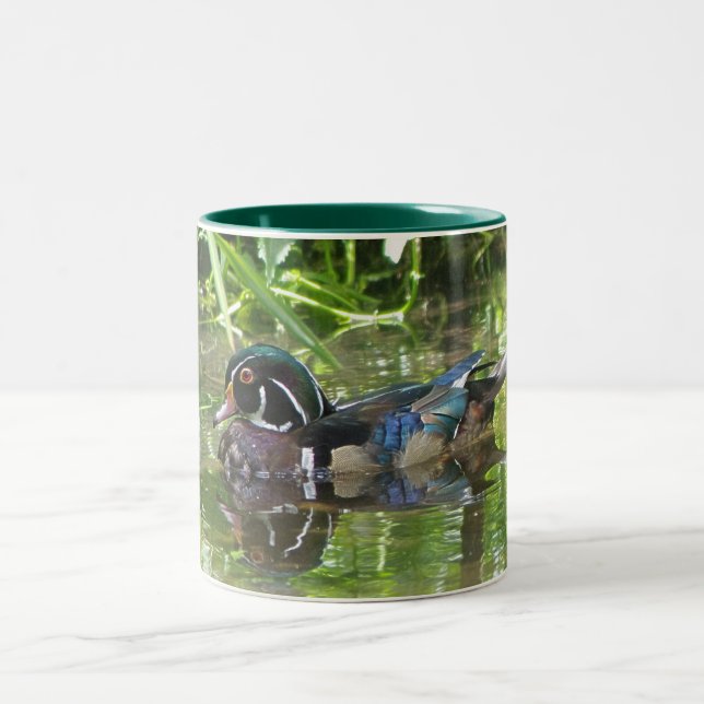 wood anka Två-Tonad mugg (Center)