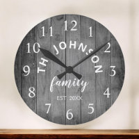 Wood Anpassningsbar Family Namn Rustic Farmhouse