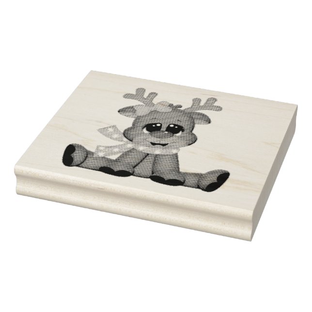 Wood Art Frimärke/Baby Rudolph Stämpel (Stämpel)