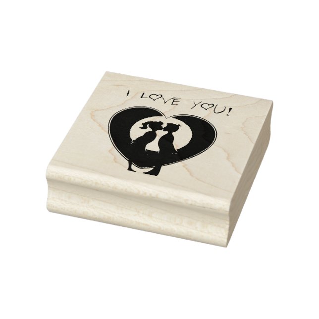 Wood Art Frimärke/I Kärlek You Stämpel (Stämpel)