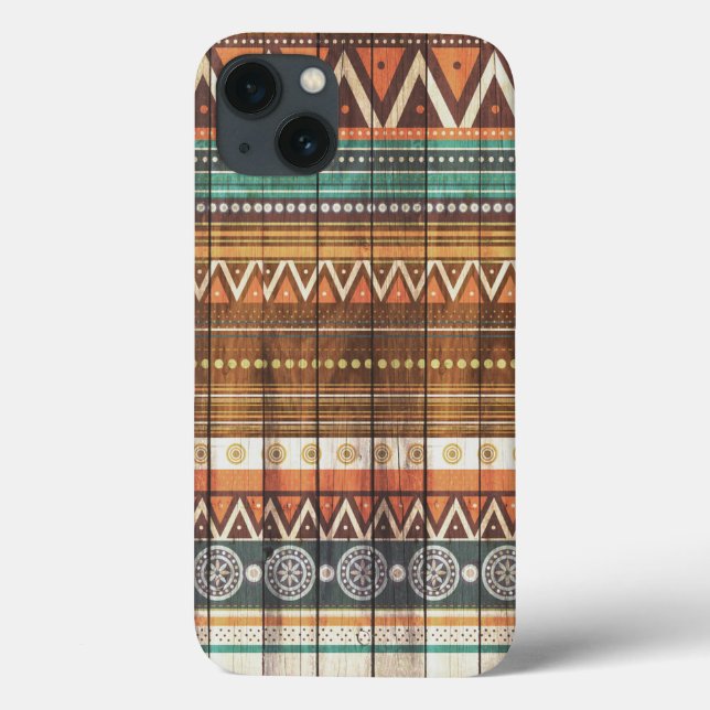Wood Aztec för fodraliPhone 6 för iPhone 6 positiv (Baksida)