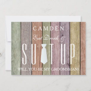 Wood Background Suitup.. Inbjudningar