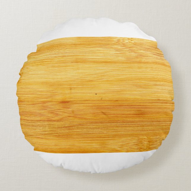 Wood bamboo background texture rund kudde (Framsidan)