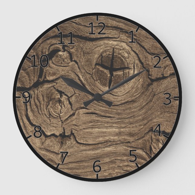 Wood Bark Stor Klocka (Framsida)