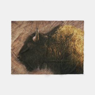 Wood Bison Buffalo Fleecefilt
