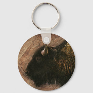 Wood Bison Buffalo Nyckelring
