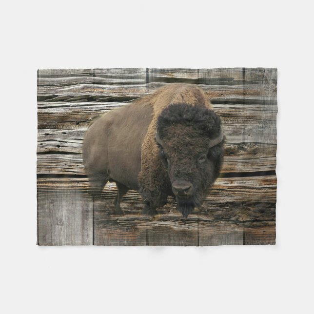 Wood Bison Fleecefilt (Framsidan (Horisontell))