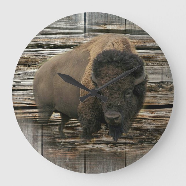 Wood Bison Stor Klocka (Framsida)