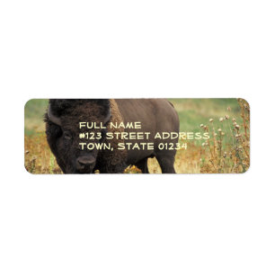 Wood Bisonreturadressetikett Returadress Etikett