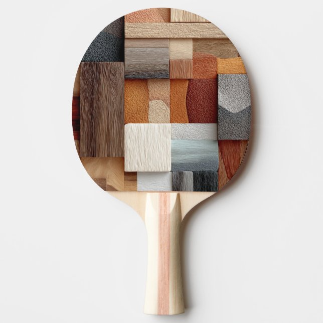 Wood Block Art Ping Pong Paddle Pingisracket (Framsidan)
