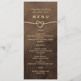Wood Bröllop Menu Meny