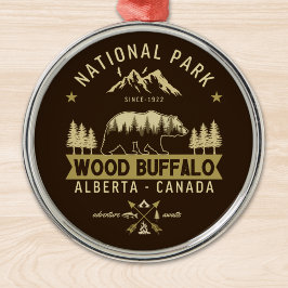 Wood Buffalo National Park Rustic Landscape Julgransprydnad Metall