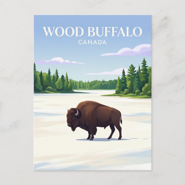 Wood Buffalo nationalpark Kanada Vykort (Framsida)