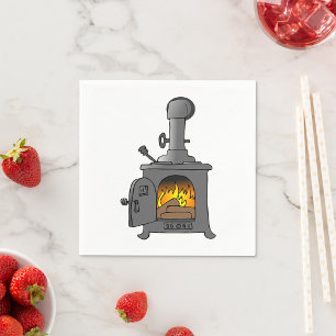 Wood Burner Stove Pappersservett