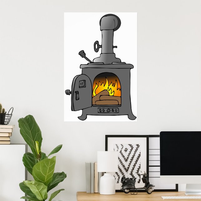 Wood Burner Stove Poster (Skapare uppladdad)