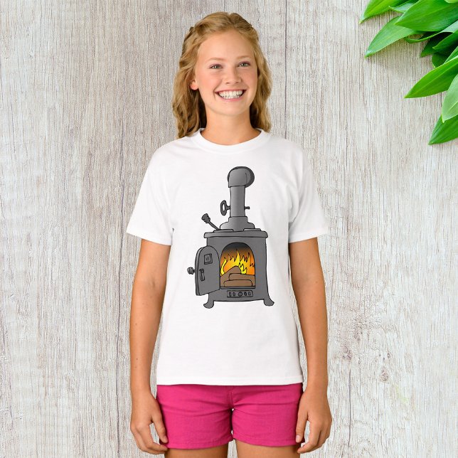 Wood Burner Stove T Shirt (Skapare uppladdad)