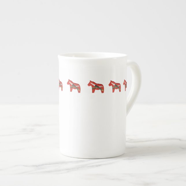 Wood Carver's Horse Bone China Kopp Benporslin Mugg (Framsida höger)