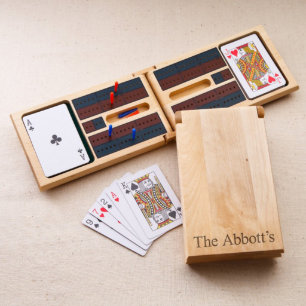 Wood Cribbage för personlig modig uppsättning