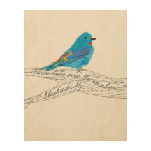 Wood design för konstbluebirdsfluga