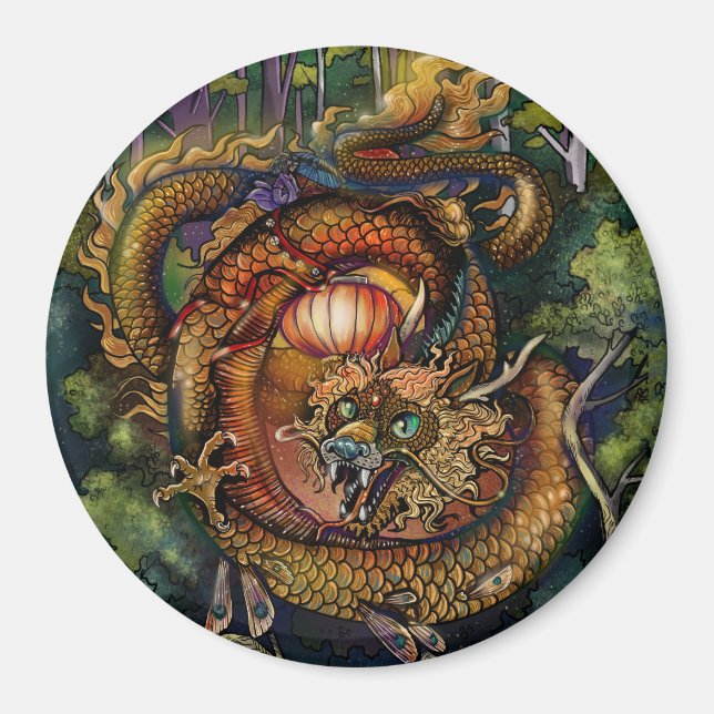 Wood Dragon 2024 Magnet (Framsidan)